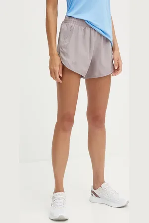 Under Armour Běžecké šortky Fly By žlutá barva, high waist