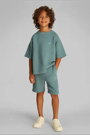 Calvin Klein Dětská souprava zelená barva, IB0IB02503