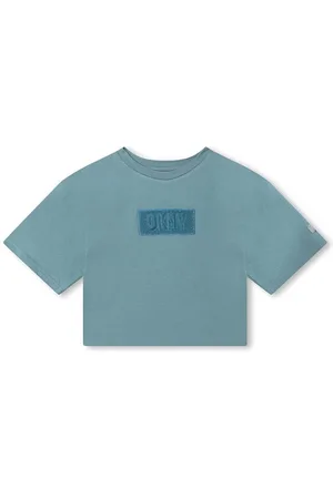 DKNY Dětské tričko zelená barva, s aplikací