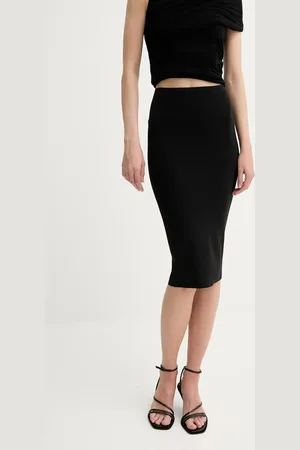 Rick Owens Sukně barva, midi, pouzdrová, LI01E4313JCVS