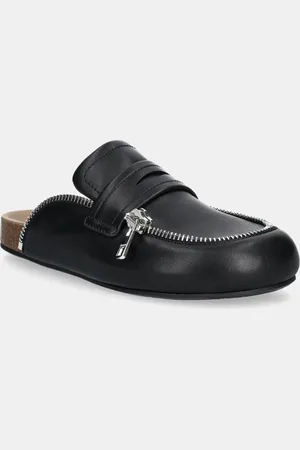 J.W.Anderson Kožené pantofle Biker Loafer dámské, barva, LF0071 LA0268 999