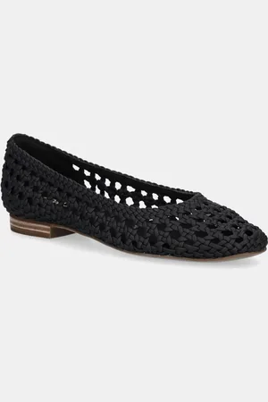 TOMS Baleríny BLACK WOVEN BASKET barva, 10022017