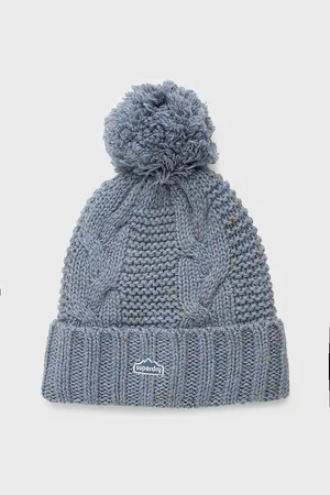 Superdry Čepice z vlněné směsi z husté pleteniny