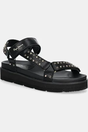 Pepe Jeans Sandály POLA METAL dámské, barva, na platformě, PLS90678