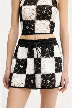 Karl Lagerfeld Kraťasy dámské, barva, high waist, A2W10001