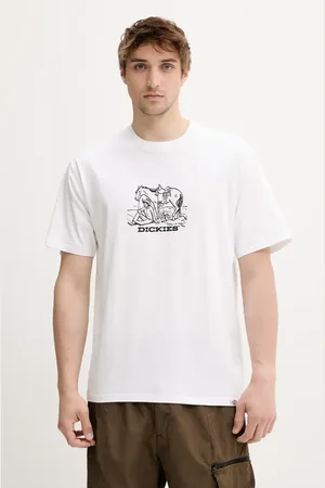 Dickies Bavlněné tričko pánské, barva, s potiskem, DK0A4Z910WH1