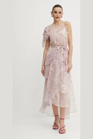 Twin-Set Hedvábné šaty barva, maxi, 251TS2182