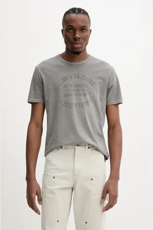 Zadig & Voltaire Bavlněné tričko pánské, barva, s potiskem, JMTS01721