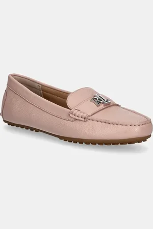 Ralph Lauren Kožené mokasíny Barnsbury dámské, barva, na plochém podpatku, 802942768013