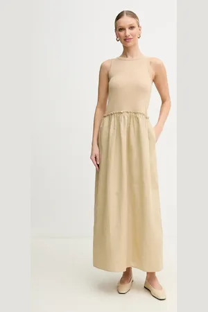 Max&Co. Lněné šaty barva, maxi, 2516621034200