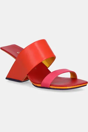 united nude Kožené pantofle Loop Hi dámské, barva, na podpatku, 1000587016