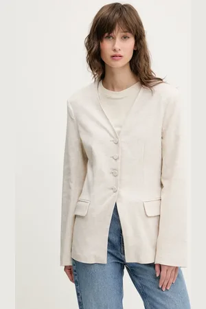 Abercrombie & Fitch Plátěné sako barva, KI144-5076