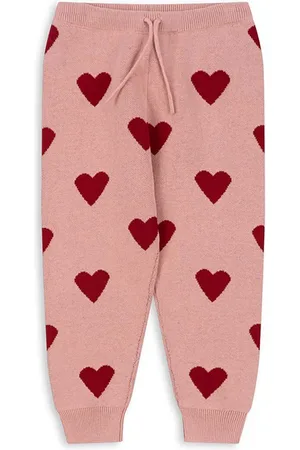 Konges Sløjd Dětské bavlněné tepláky LAPIS KNIT PANTS barva, KS101555