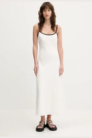 Hollister Lněné šaty barva, maxi, KI359-5049