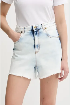 VERSACE Džínové šortky dámské, barva, high waist, 78HAD51R DW063RS5