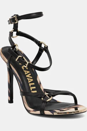 Roberto Cavalli Kožené sandály barva, 78RA3S23ZPA33899