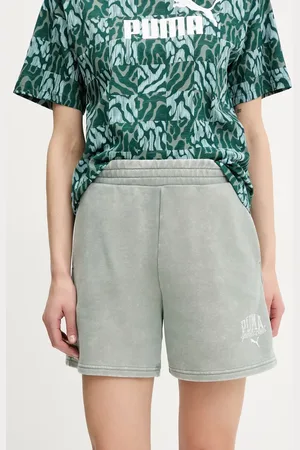 PUMA Kraťasy dámské, barva, s potiskem, high waist, 685035