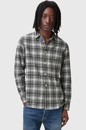 AllSaints Bavlněná košile GRATTON barva, slim, s klasickým límcem, M021SC