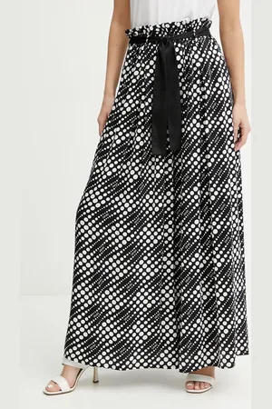 Liu Jo Kalhoty dámské, barva, široké, high waist, VA5107.TS963