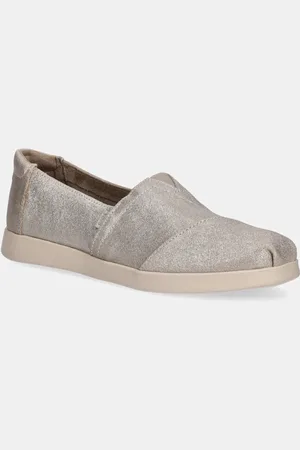 TOMS Espadrilky CHAMPAGNE METALLIC SUEDE barva, 10021548