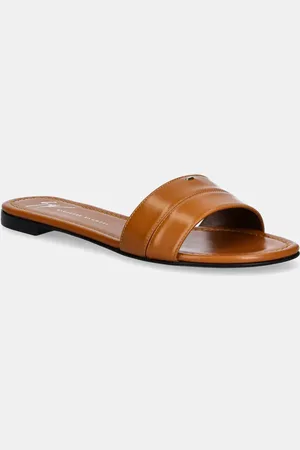 Giuseppe Zanotti Kožené pantofle Baddy dámské, barva, E500060.004