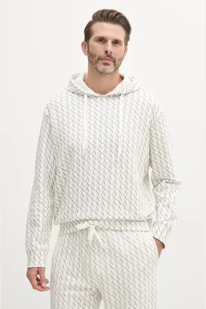Armani Exchange Bavlněná mikina pánská, barva, s kapucí, vzorovaná, XM001225 AF11847