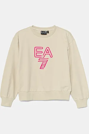 EA7 Dětská mikina barva, s aplikací, 7G000043 AF13135
