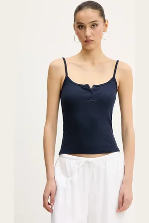 Hollister Top tmavomodrá barva, KI339-5082