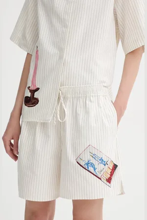 STINE GOYA Bavlněné šortky dámské, barva, high waist, SG-SS25-P071-2339