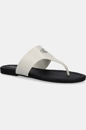 Calvin Klein Žabky FLAT SANDAL TOEPOST MG dámské, barva, na plochém podpatku, YW0YW01691