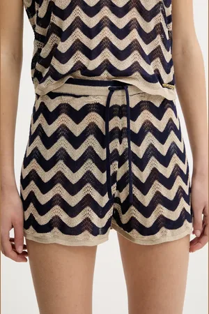 Superdry Kraťasy dámské, tmavomodrá barva, high waist, W7110444A-F4Y