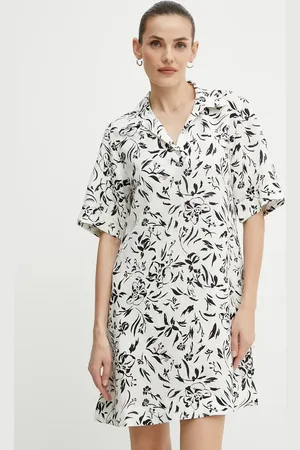 Karl Lagerfeld Lněné šaty barva, mini, oversize, A2W13060