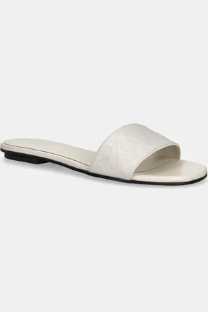 Calvin Klein Pantofle FLAT SLIDE - JACQ dámské, barva, HW0HW02388