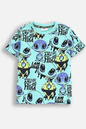 COCCODRILLO Tričko barva, s potiskem, COSMIC RAVE BOY KIDS