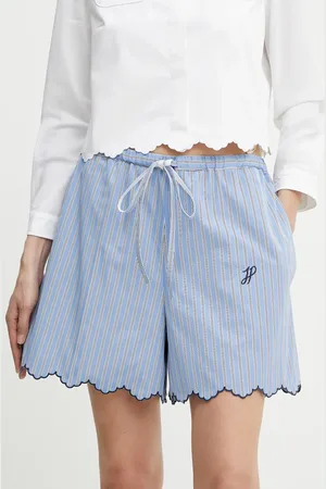 Patou Bavlněné šortky dámské, barva, high waist, TR0460190