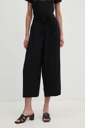 DKNY Kalhoty dámské, barva, široké, high waist, P4EKTX63