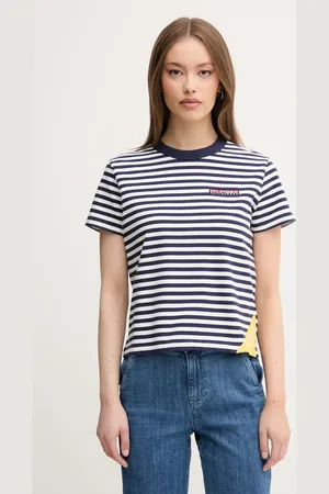 Tommy Hilfiger Bavlněné tričko SAILING dámské, tmavomodrá barva, WW0WW45935