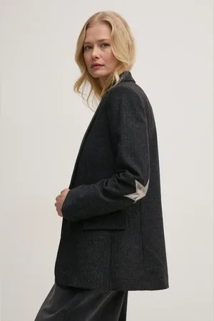 Zadig & Voltaire Vlněné sako barva, jednořadá, vzorovaná, WWBL01877