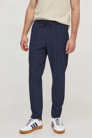 HUGO BOSS Kalhoty pánské, tmavomodrá barva, ve střihu chinos, 50509888