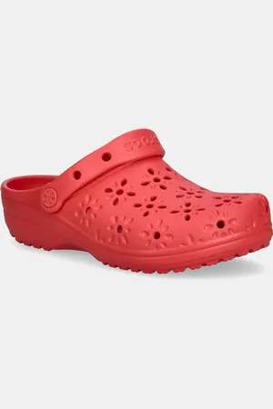 Crocs Pantofle Classic Floral Cut Out Clog dámské, barva, na klínku, 210927-6ZR