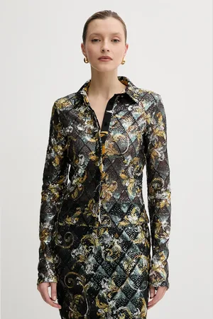 VERSACE Košile dámská, barva, slim, s klasickým límcem, 78HAL2B3 JS443