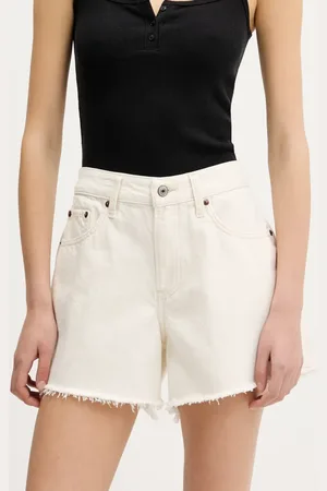 Abercrombie & Fitch Džínové šortky dámské, barva, high waist, KI149-5205