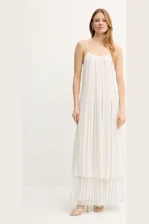 HUGO BOSS Šaty s příměsí hedvábí barva, maxi, 50535154