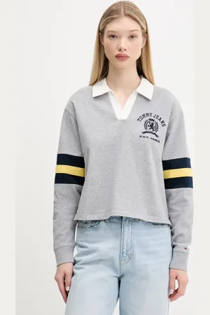 Tommy Hilfiger Dětská bavlněná mikina dámská, barva, s aplikací, DW0DW20312