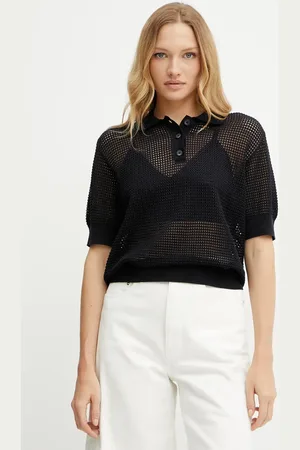 Ivy & Oak Bavlněné polo tričko FLO dámské, tmavomodrá barva, IO113164
