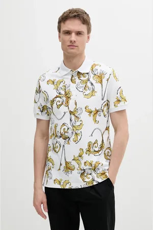 VERSACE Bavlněné polo tričko pánské, barva, 78GAG6S0 JS460