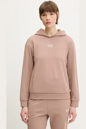 EA7 Mikina dámská, barva, s kapucí, s potiskem, AF10443.7W000074