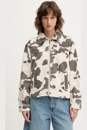 Abercrombie & Fitch Džínová bunda barva, přechodná, KI144-5121