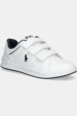 Ralph Lauren Kožené sneakers boty HERITAGE COURT IV EZ tmavomodrá barva, RL02474101