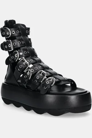 AGL ATTILIO GIUSTI LEOMBRUNI Kožené sandály Gwendoline Straps dámské, barva, na platformě, D690005PHSOFTY0000